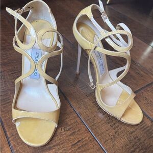 Jimmy Choo tan cream heels size 38